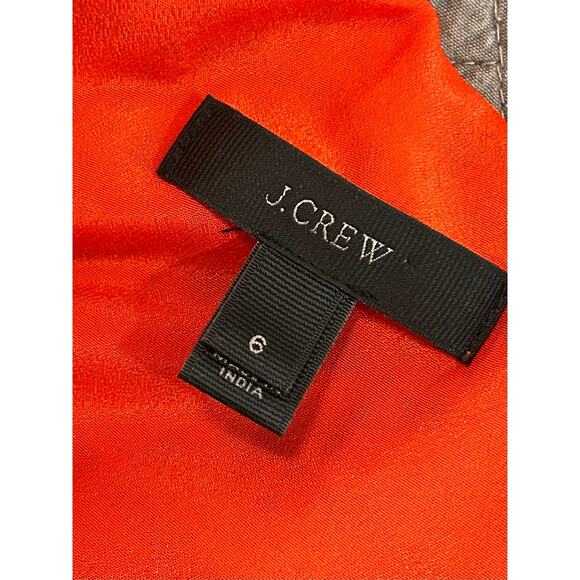 J. Crew Women's Eyelet One Shoulder Ruffle Blouse Top Boho Bohemian Red Size 6 - Picture 8 of 12